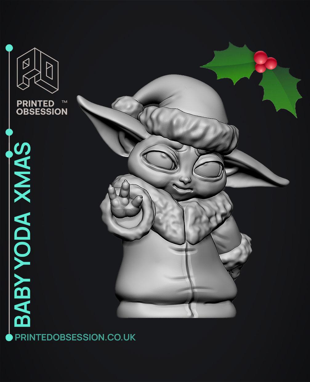 Baby Yoda Xmas - Star Wars - Fan Art 3d model