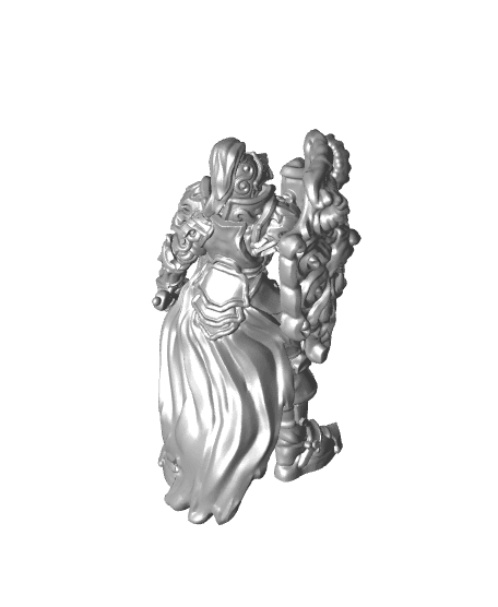 Anti Paladin - Iron Will - PRESUPPORTED - Hell Hath No Fury - Scale 32mm  3d model