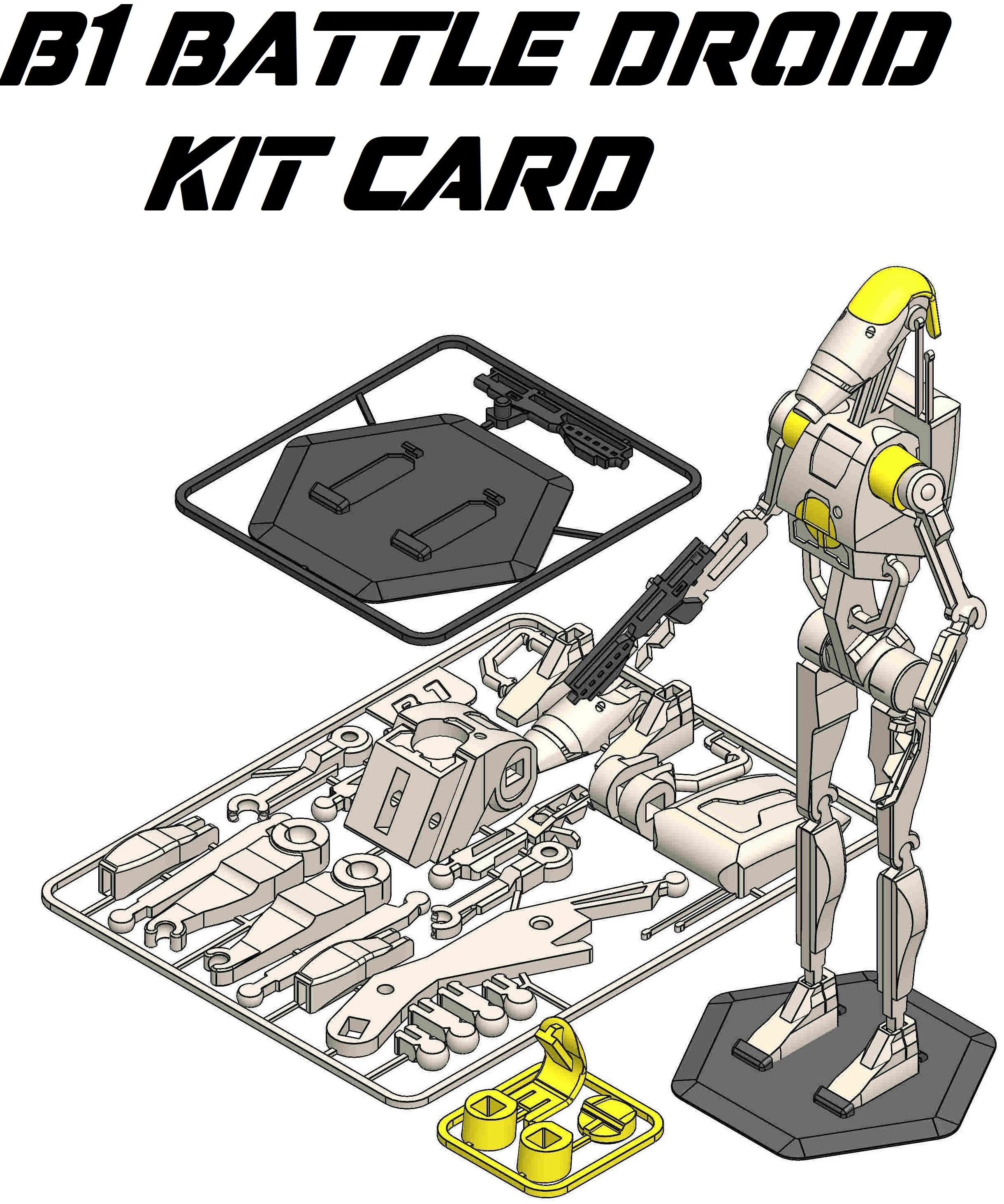 Star Wars B1 Battle Droid 2.0 Kit Card  3d model