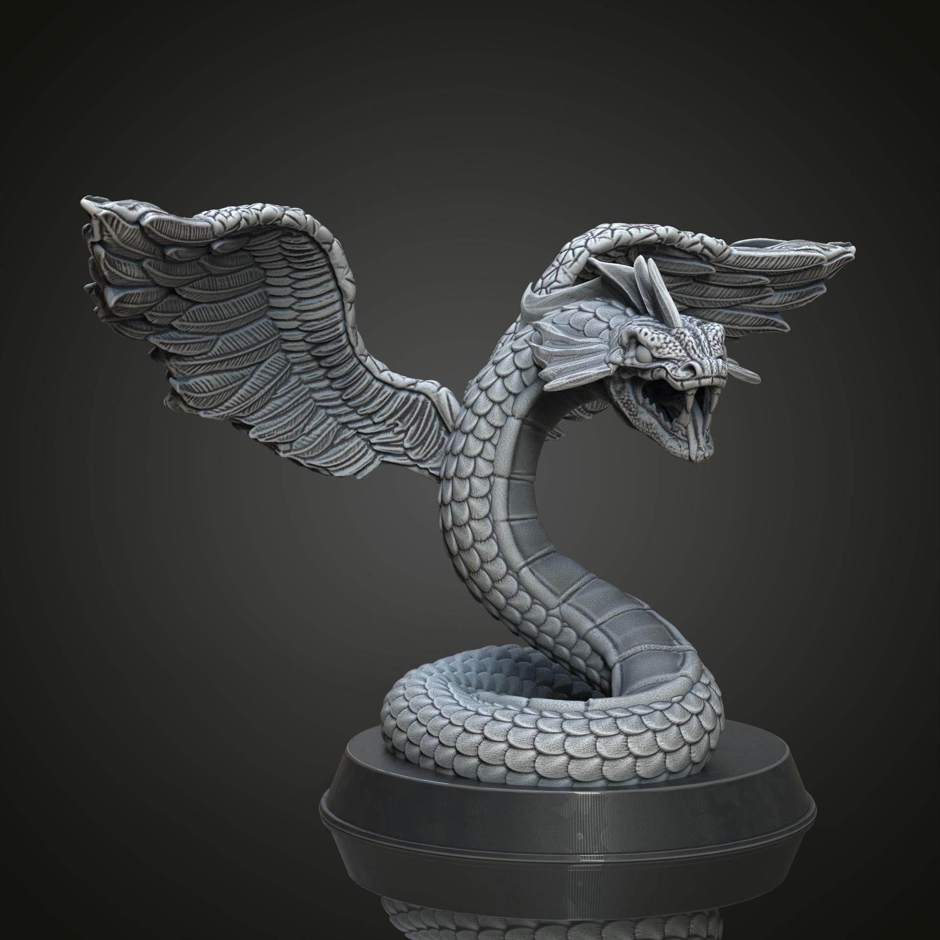 Winged Serpent (Pre-Supported) 3d model