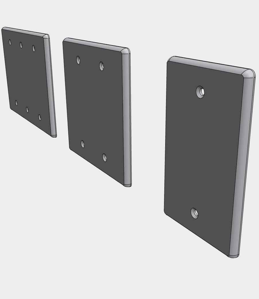 More WallPlate replacements - blanks 3d model