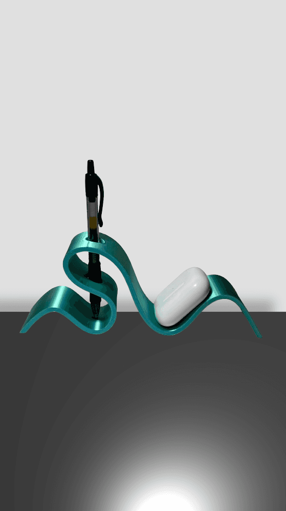 Ribbon Vase Sculpture 3d model