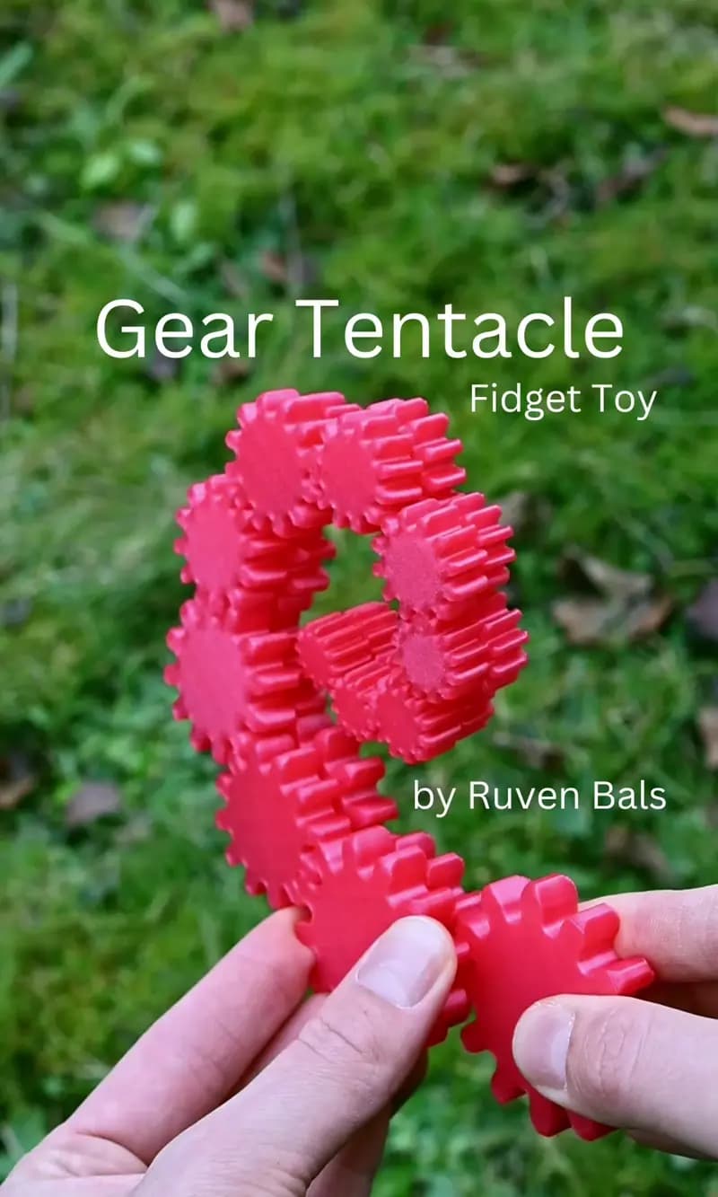 Gear Tentacle Fidget Toy 3d model