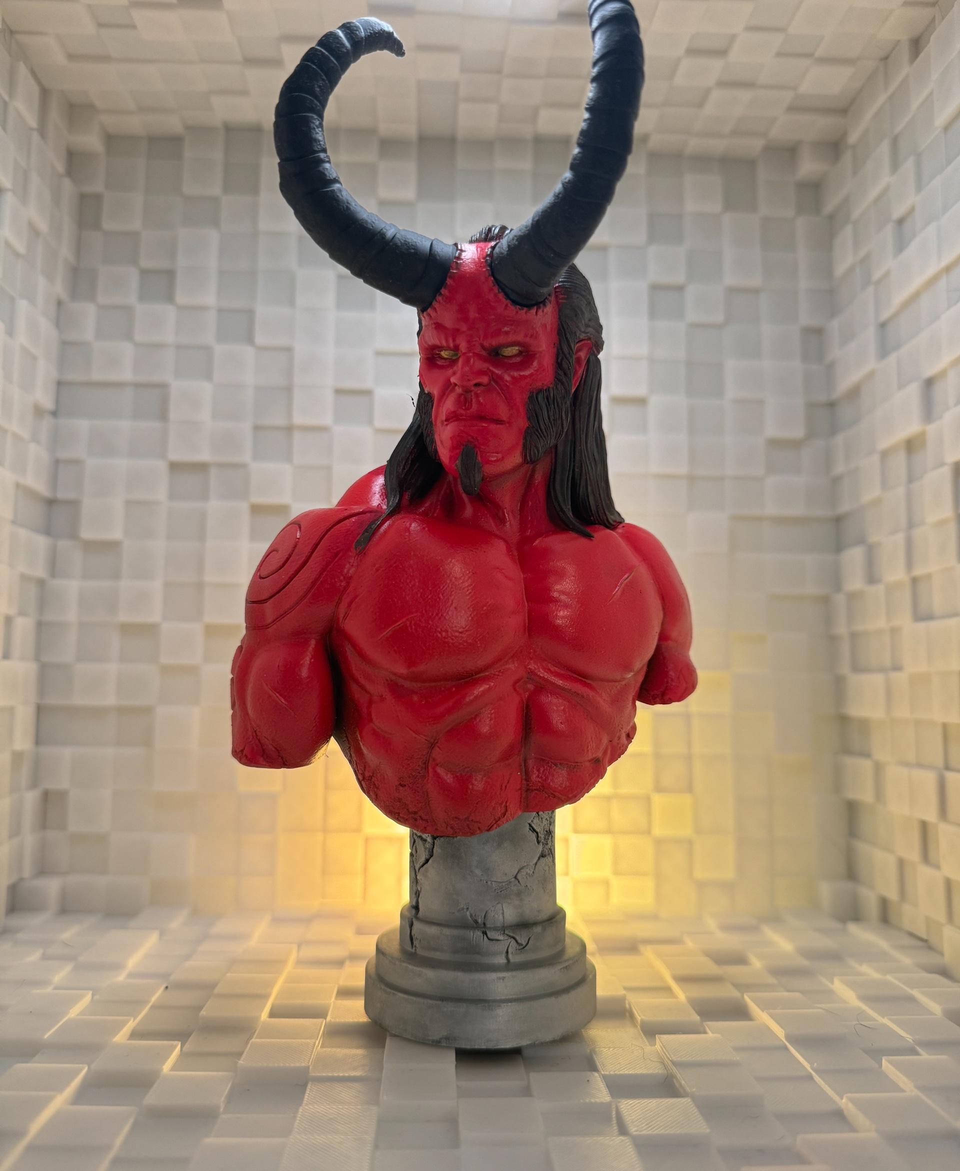 Hellboy bust  - I love Fotis' work so much, and this Hellboy bust is no exception. Between his sculpts and Charro's supports, these are just easy prints. My painting may suck, but the model itself is fantastic!

Printed on the Elegoo Saturn 2 with Elegoo Black ABS-like resin; spray painted red, and then used silver and black Rub-N-Buff for the pedastal and hair. A touch of yellow to make the eyes pop, and voila!

Thank you, Fotis! - 3d model
