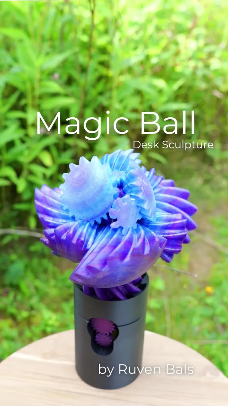 Magic Ball Kinetic Desk Sculpture 3d model