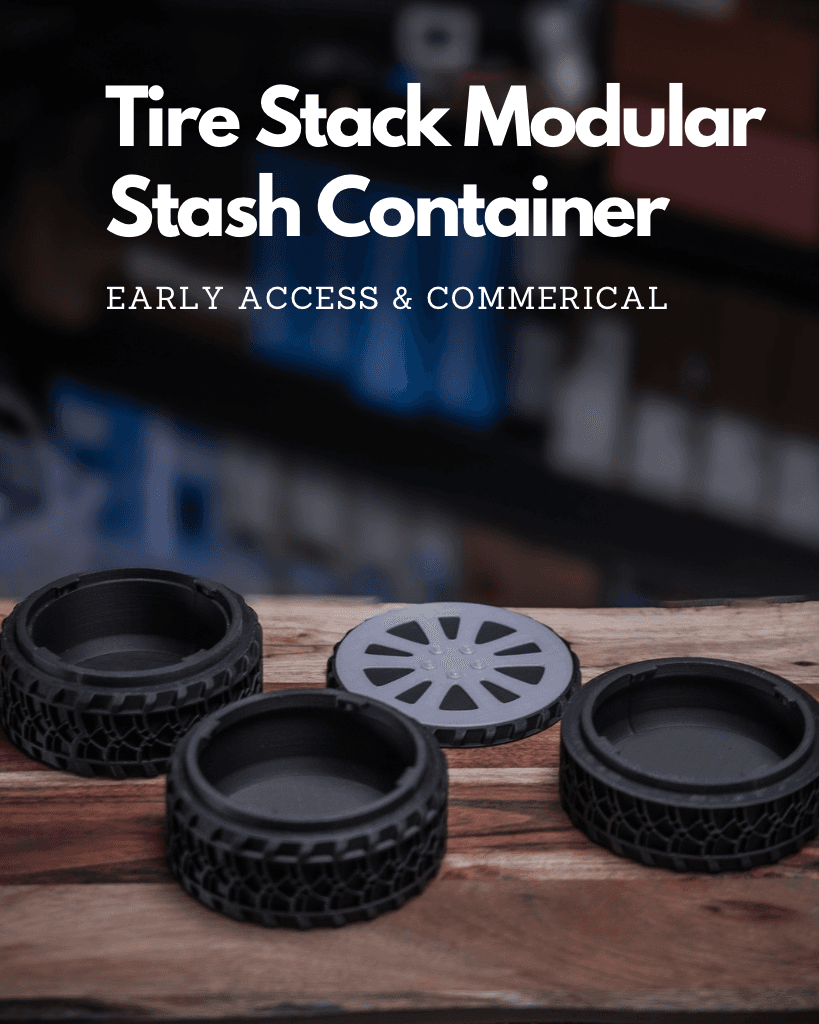 Tire Stack Modular Storage/Stash Container  3d model