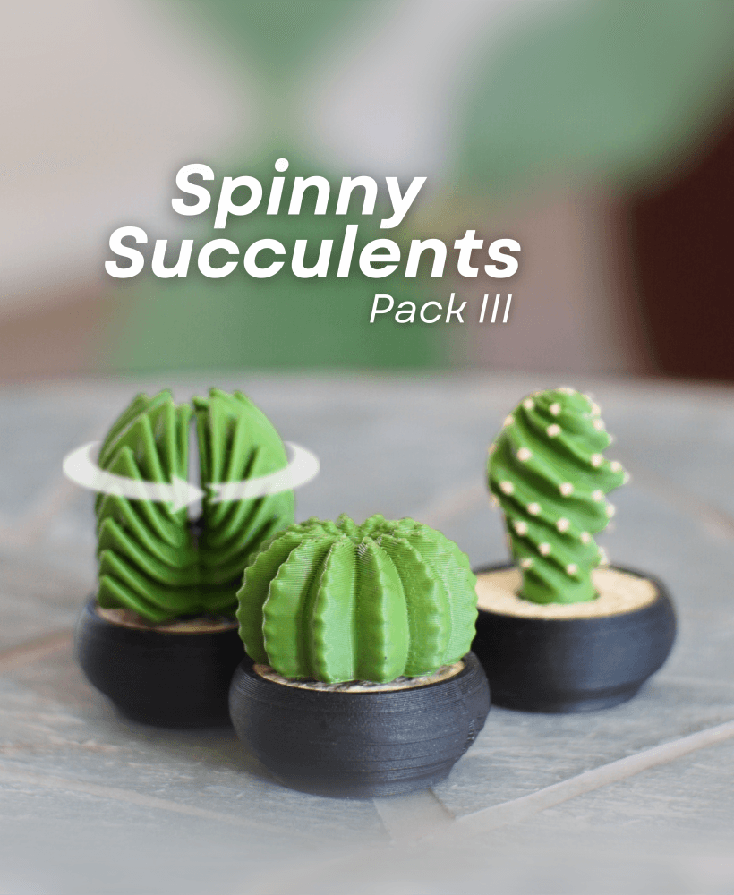 Spinny Succulents - Pack III 3d model
